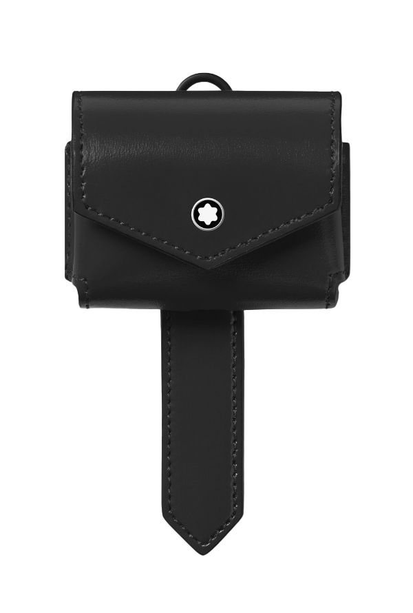 Montblanc Glossy Leather Pouch for Apple AirPods Pro - Black