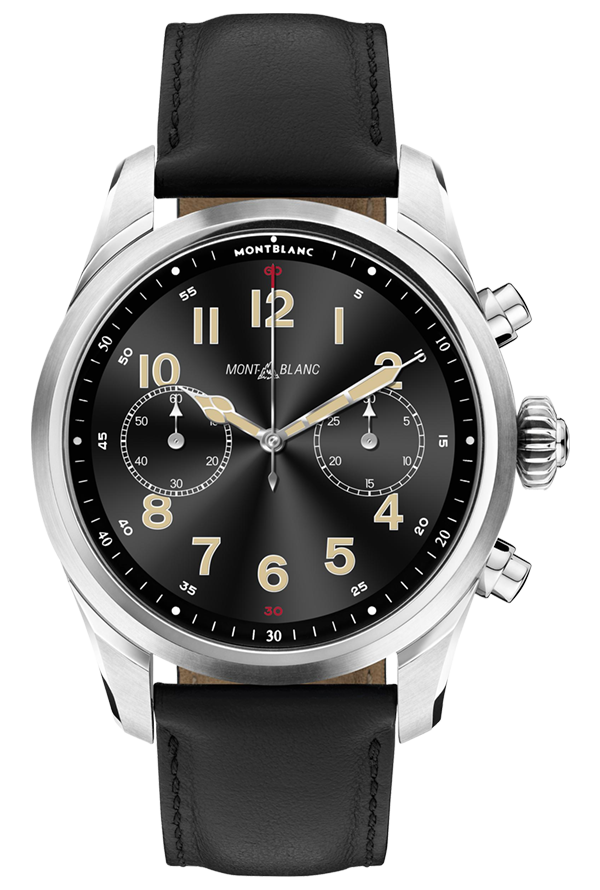 Montblanc Summit 2+ Smartwatch - Gray with Leather Strap