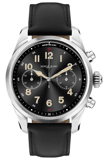 Montblanc Summit 2+ Smartwatch - Gray with Leather Strap