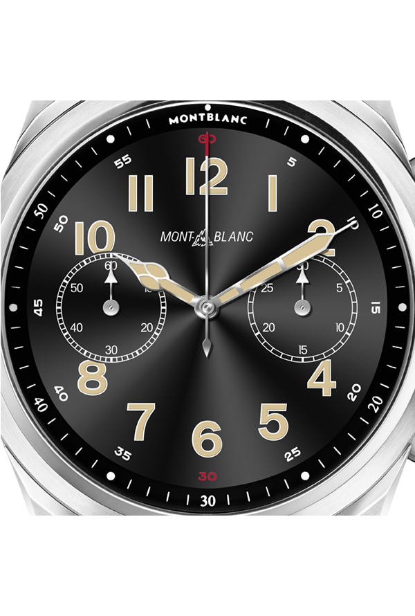 Montblanc Summit 2+ Smartwatch - Gray with Leather Strap