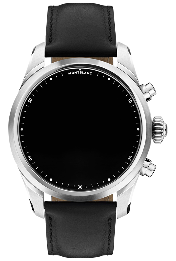 Montblanc Summit 2+ Smartwatch - Gray with Leather Strap