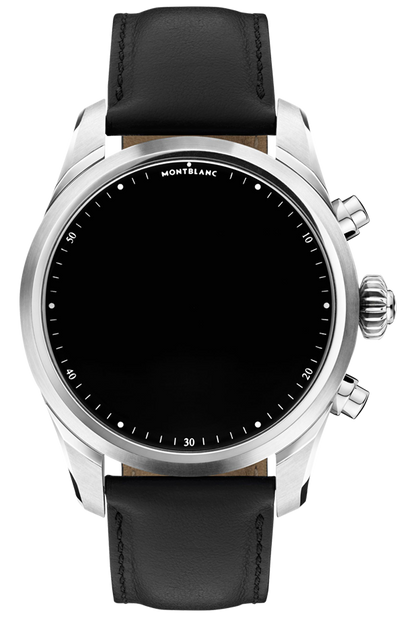 Montblanc Summit 2+ Smartwatch - Gray with Leather Strap