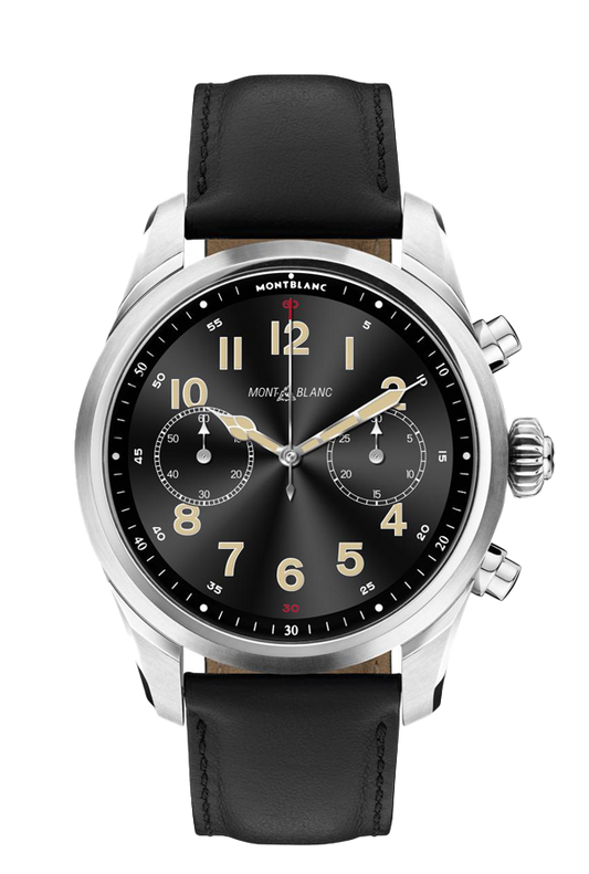 Montblanc Summit 2+ Smartwatch - Grey with Leather Strap