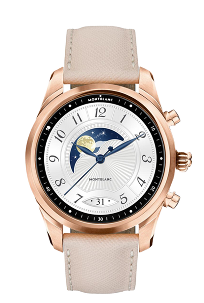 Montblanc Summit 2+ Smartwatch - Golden Color with Leather Strap