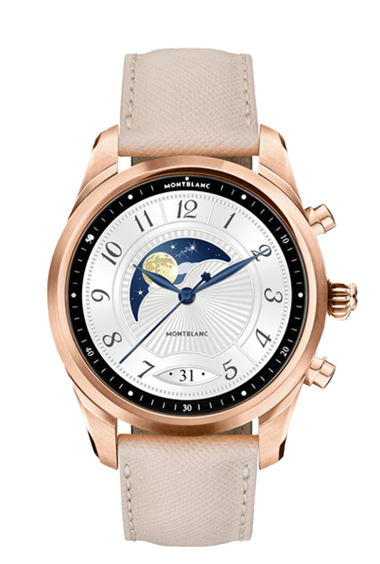 Montblanc Summit 2+ Smartwatch - Golden Color with Leather Strap