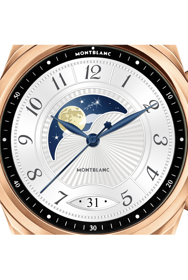 Montblanc Summit 2+ Smartwatch - Golden Color with Leather Strap