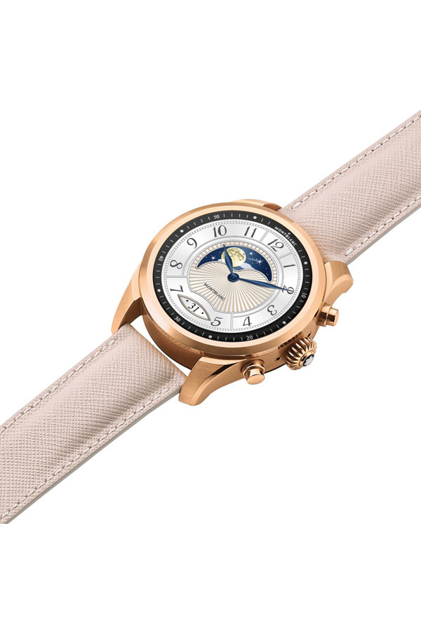 Montblanc Summit 2+ Smartwatch - Golden Color with Leather Strap