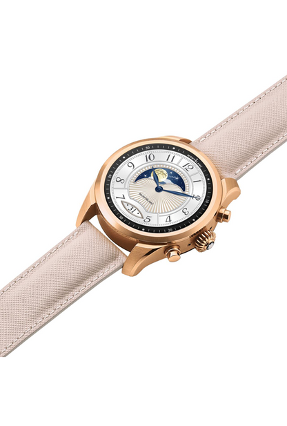 Montblanc Summit 2+ Smartwatch - Golden Color with Leather Strap