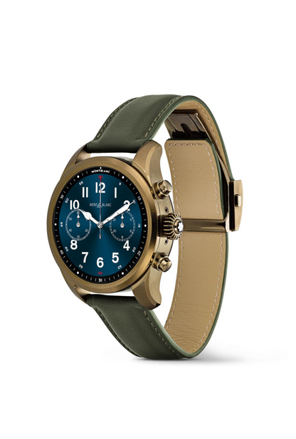 Montblanc Summit 2+ Stainless Steel Bronze Color and Leather Strap