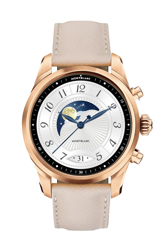 Montblanc Summit 2+ Smartwatch - Golden Color with Leather Strap