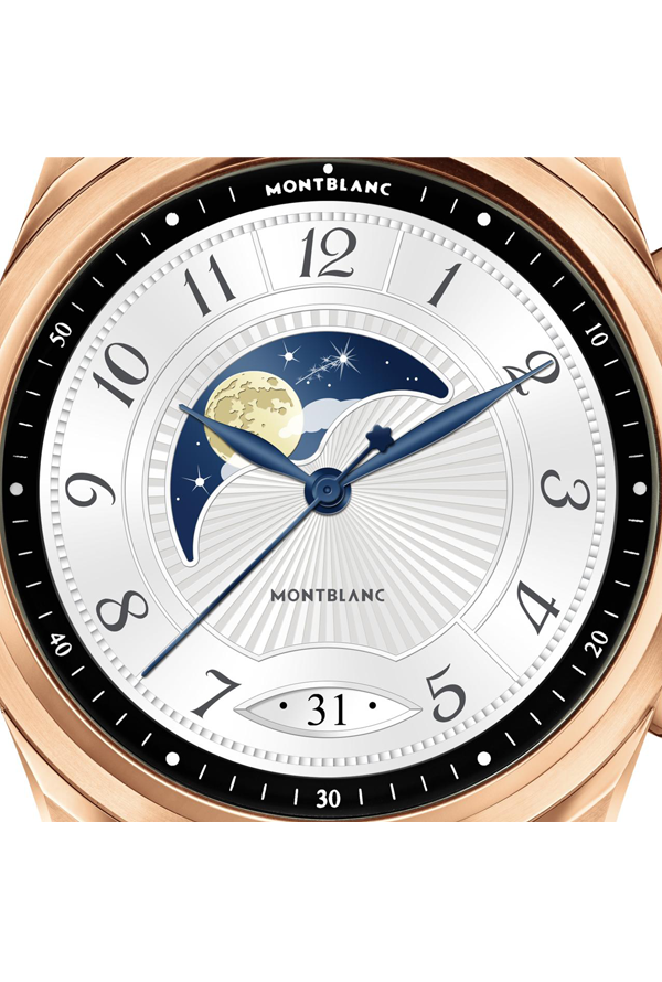 Montblanc Summit 2+ Smartwatch - Golden Color with Leather Strap