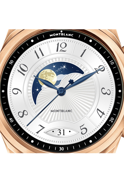 Montblanc Summit 2+ Smartwatch - Golden Color with Leather Strap