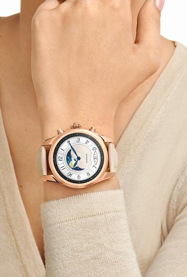 Montblanc Summit 2+ Smartwatch - Golden Color with Leather Strap